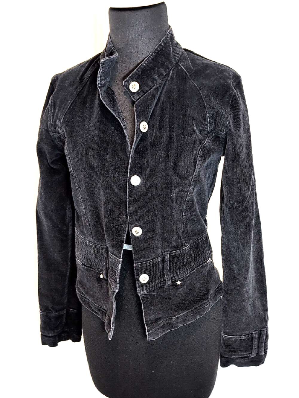 Bubblegum Black Corduroy Bomber Jacket